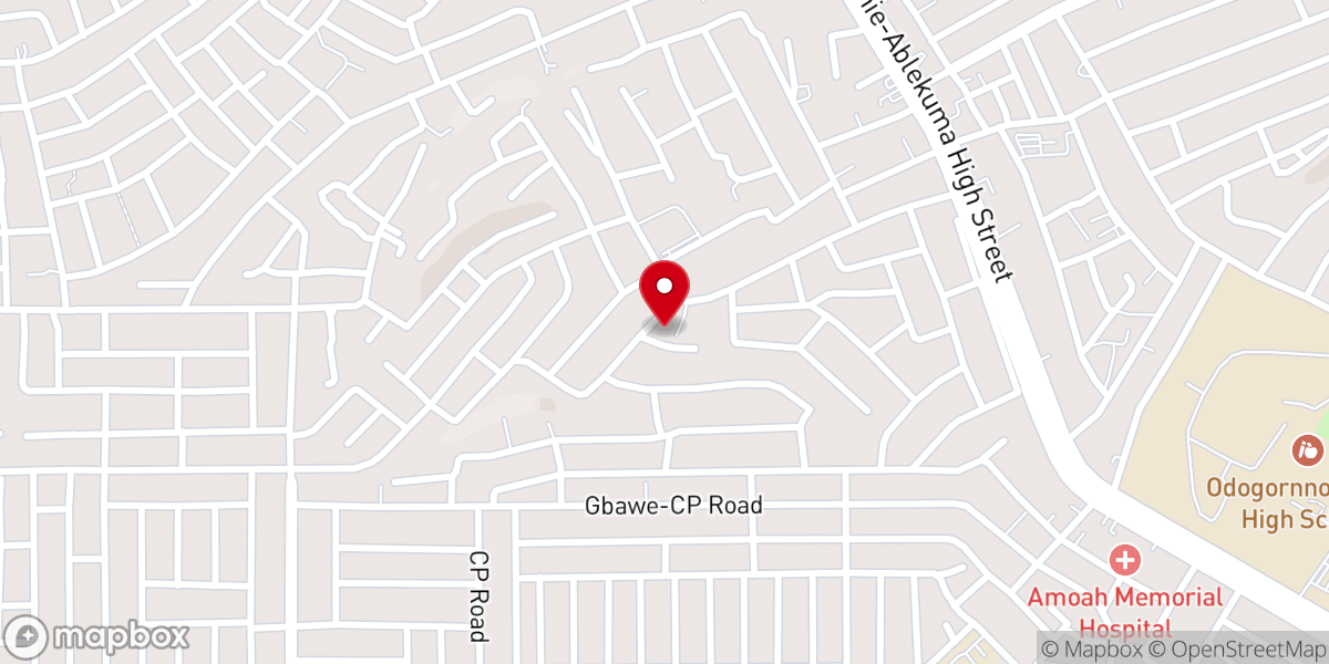 Map showing location of St Francis of Assisi Catholic Church, Awoshie-Anyaa