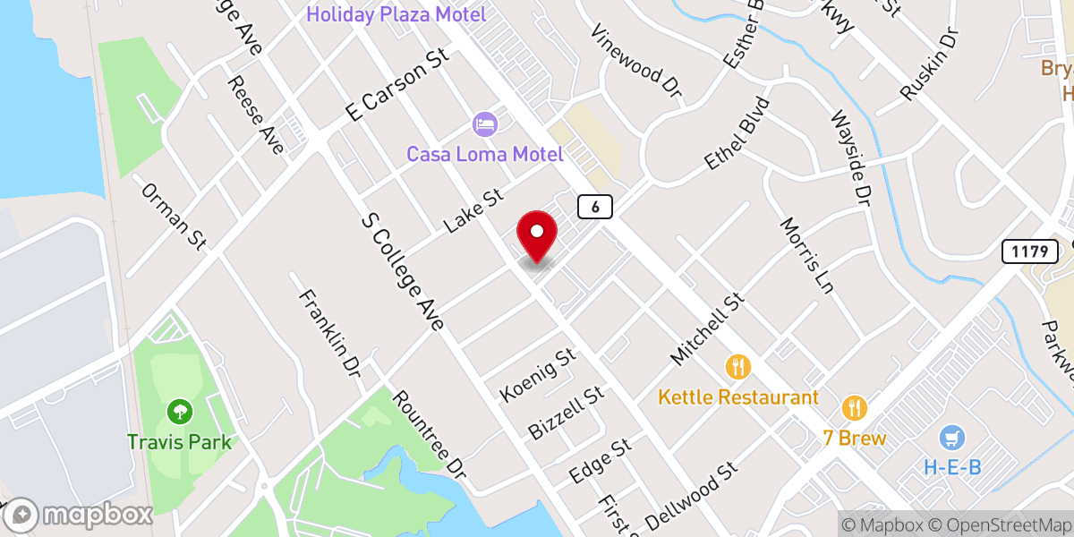 Map showing location of The Door Christian Fellowship BCS