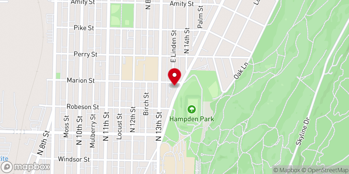 Map showing location of Grace Bible Fellowship Church