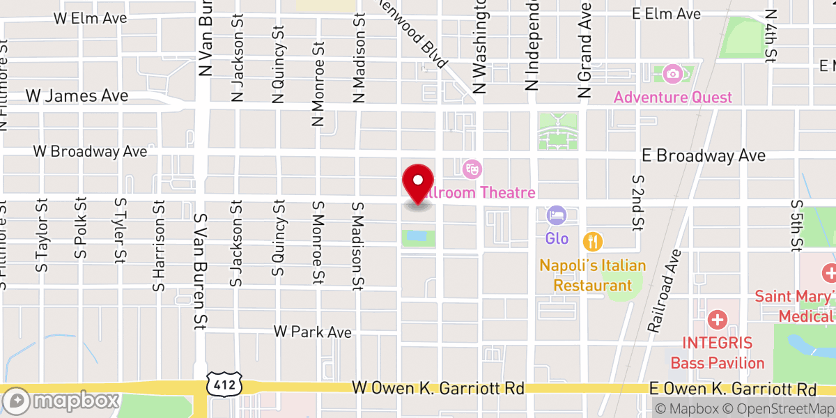 Map showing location of Madison Avenue Baptist Church