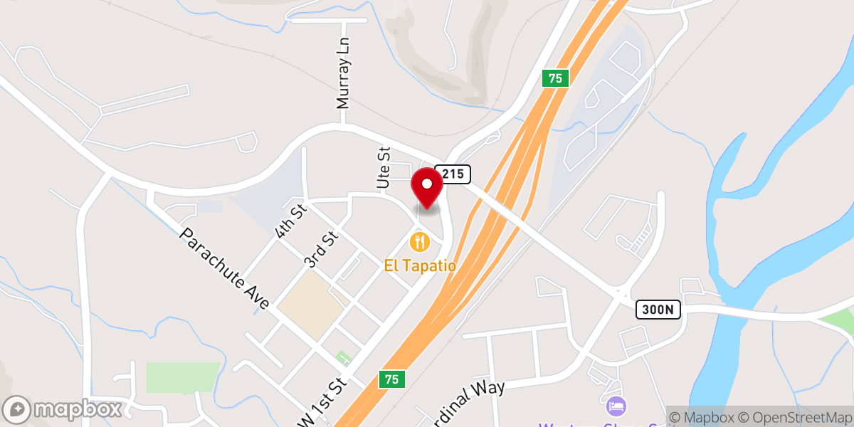 Map showing location of Parachute Visitor.Center