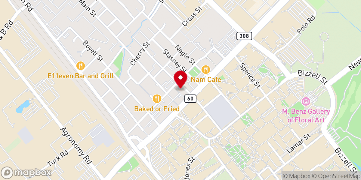 Map showing location of A & M United Methodist Weekday