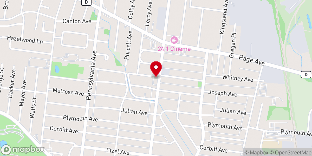 Map showing location of Christian Fellowship Baptist Church