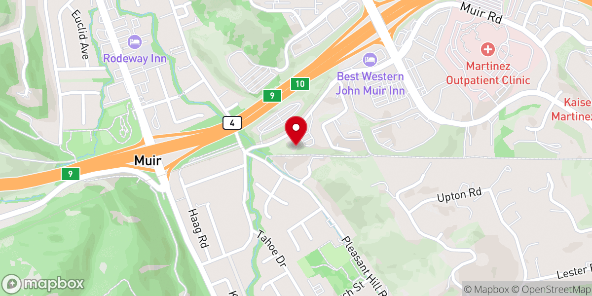 Map showing location of Rotary Club of Martinez California