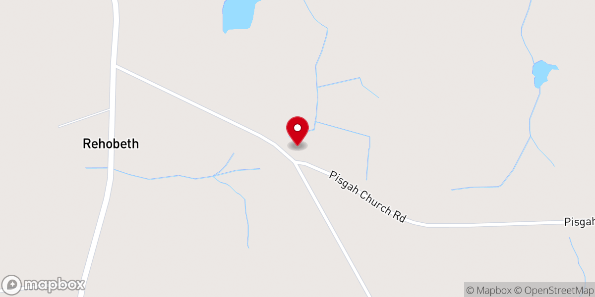 Map showing location of Pisgah Methodist Church