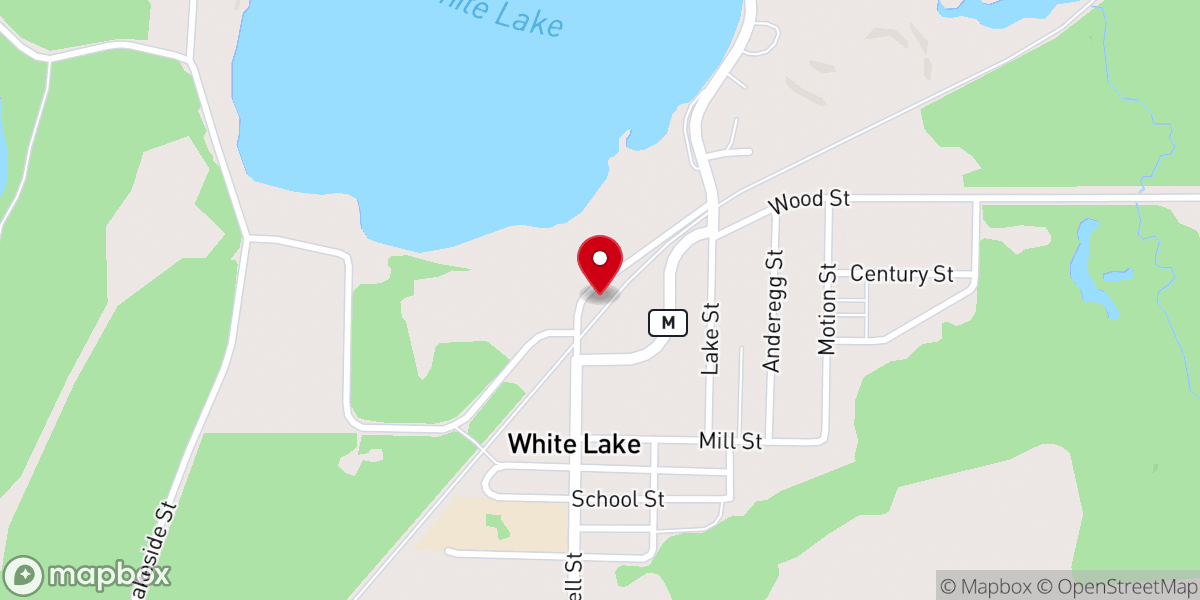 Map showing location of White Lake Area Christian Food Pantry