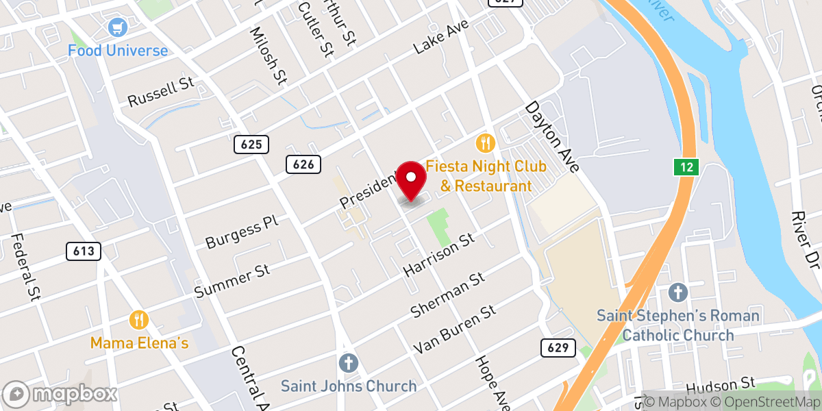 Map showing location of Ukrainian Center