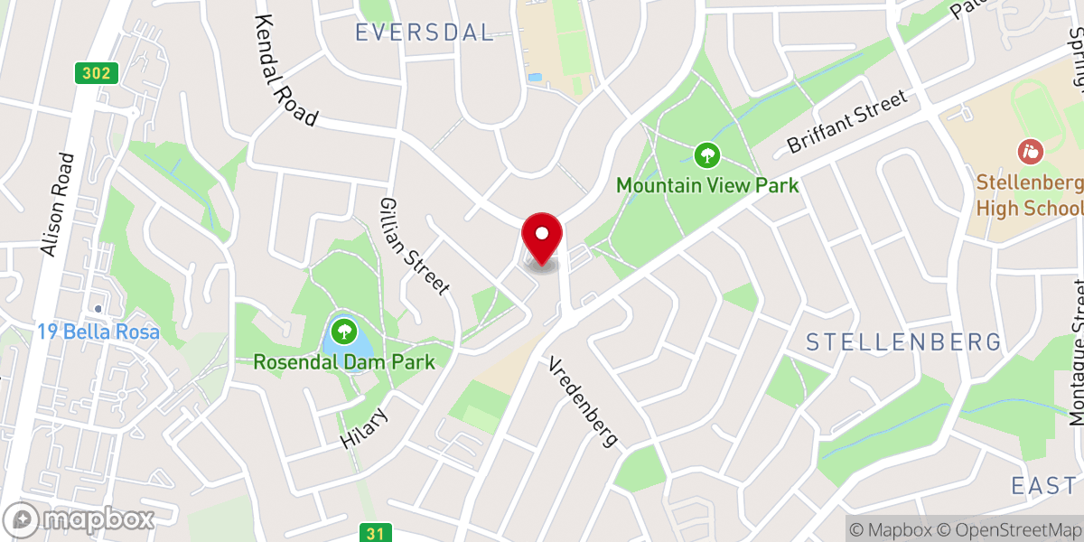 Map showing location of NG Kerk Stellenberg (Dutch Reformed Church)