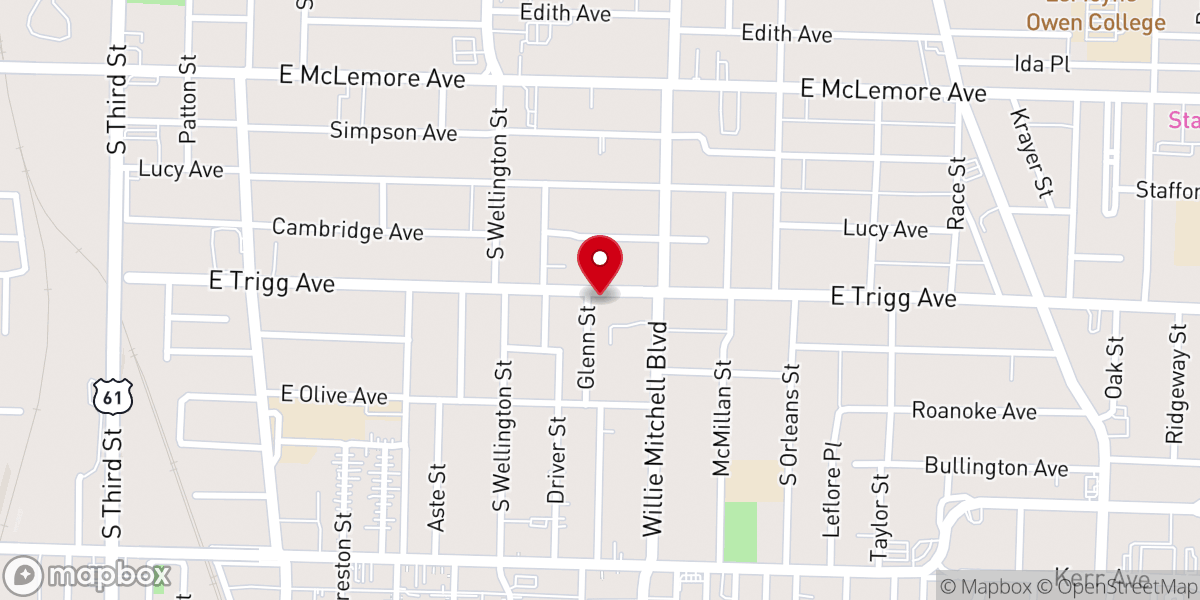 Map showing location of New Kingdom Missionary Baptist Church