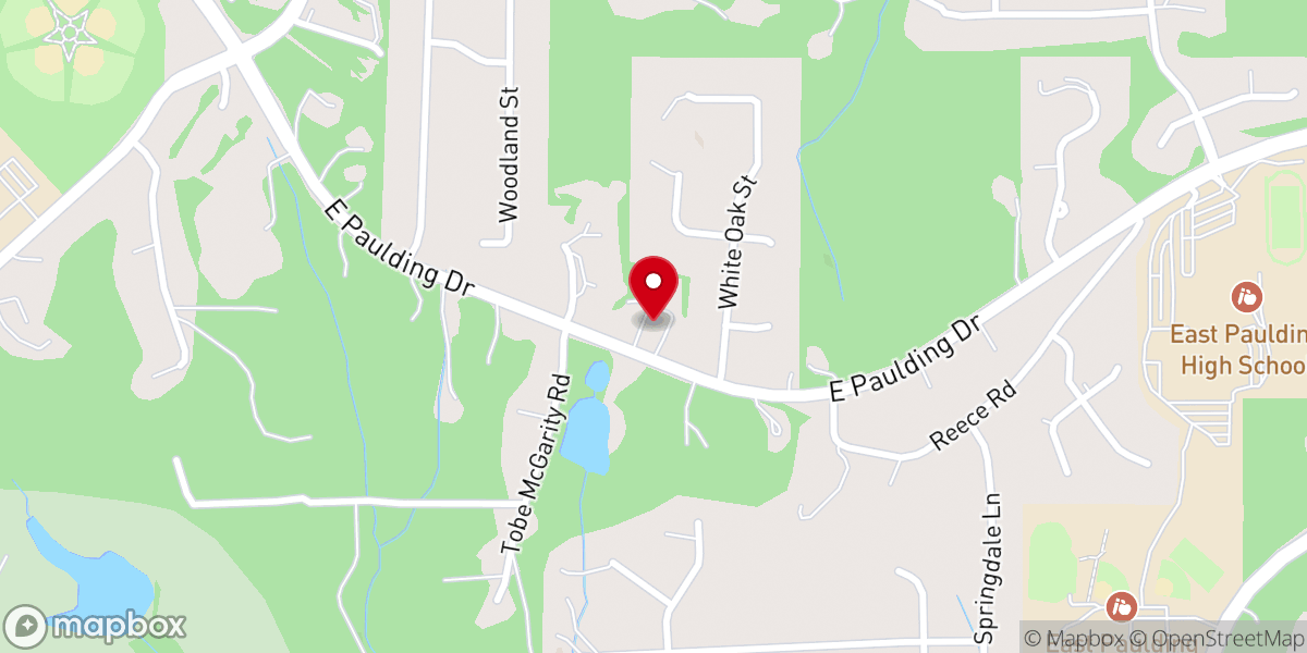 Map showing location of Rock Baptist Church