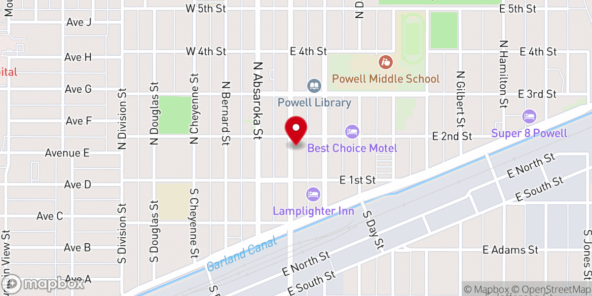 Map showing location of Bennet Creek Church