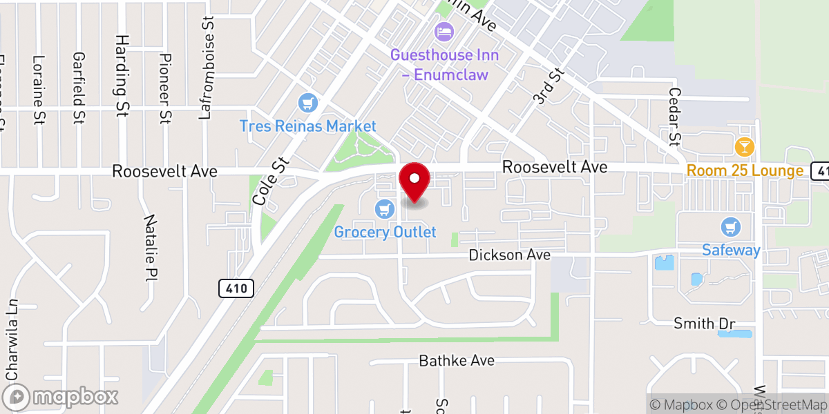 Map showing location of Plateau Community Church