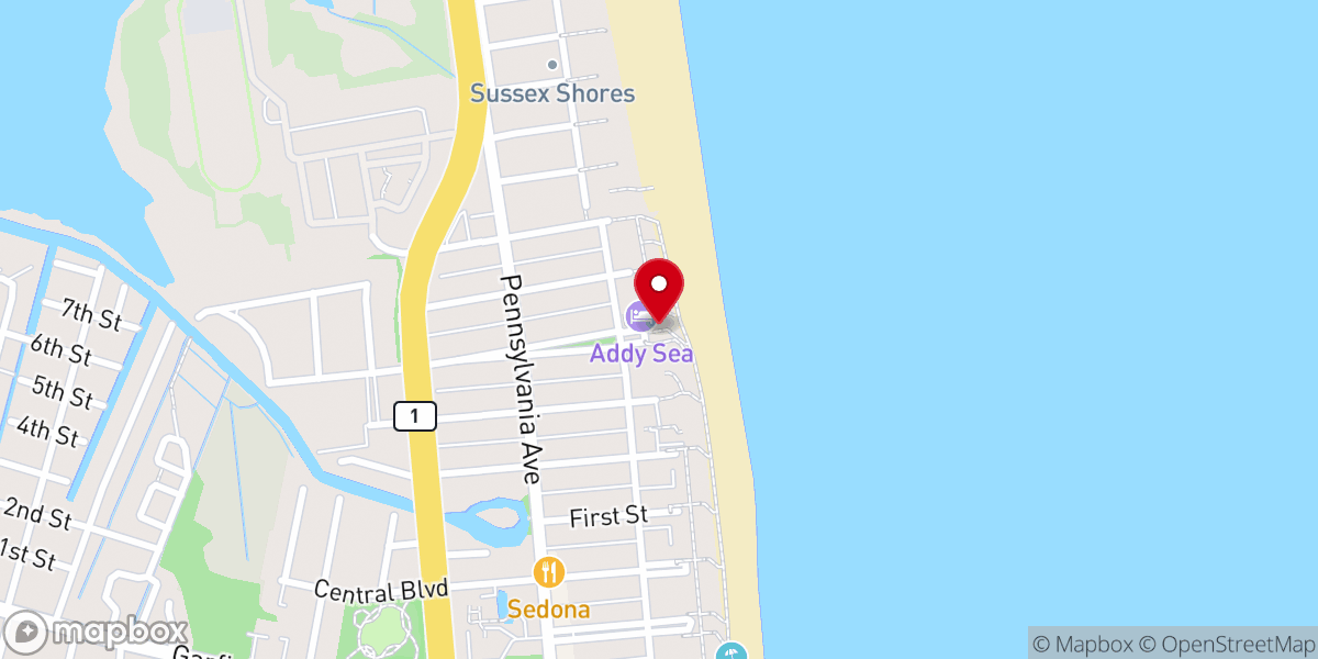 Map showing location of The Beach Fellowship