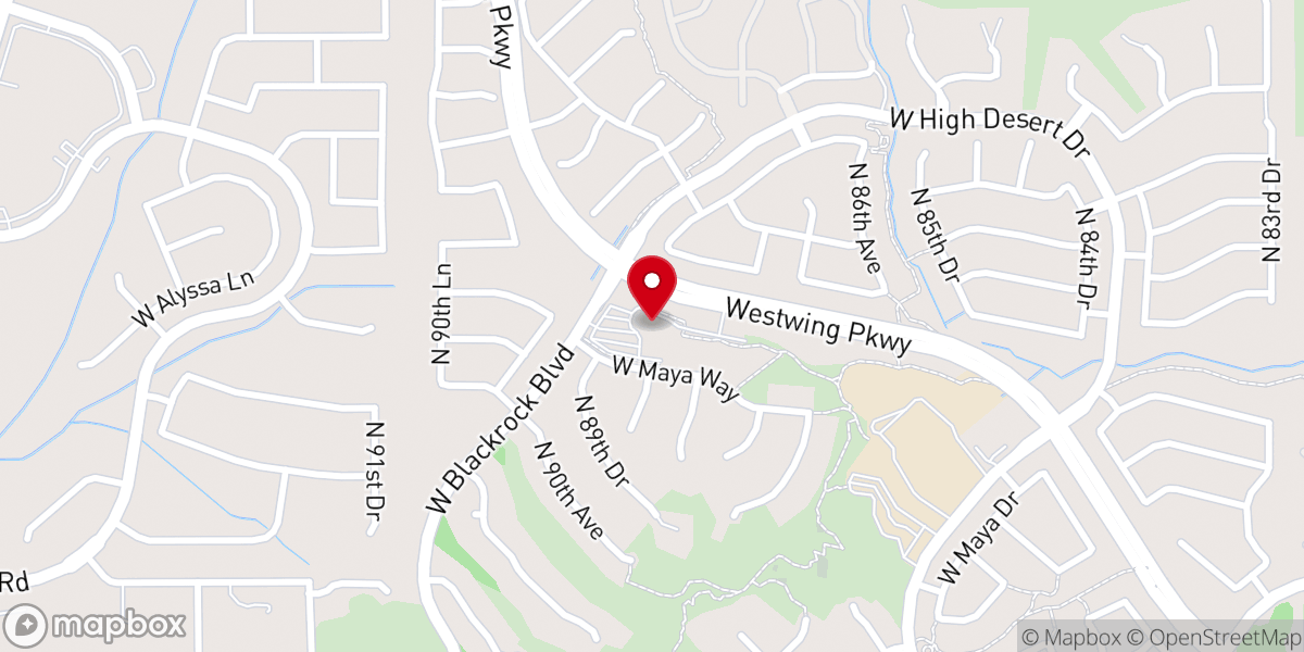 Map showing location of Copper Hills Church