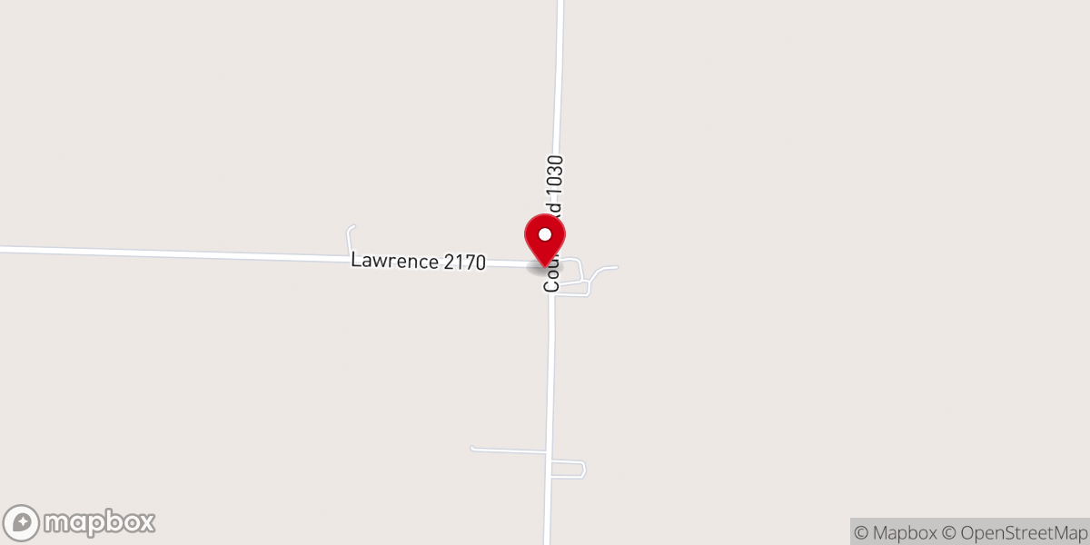 Map showing location of Bethel Cumberland Presbyterian Church