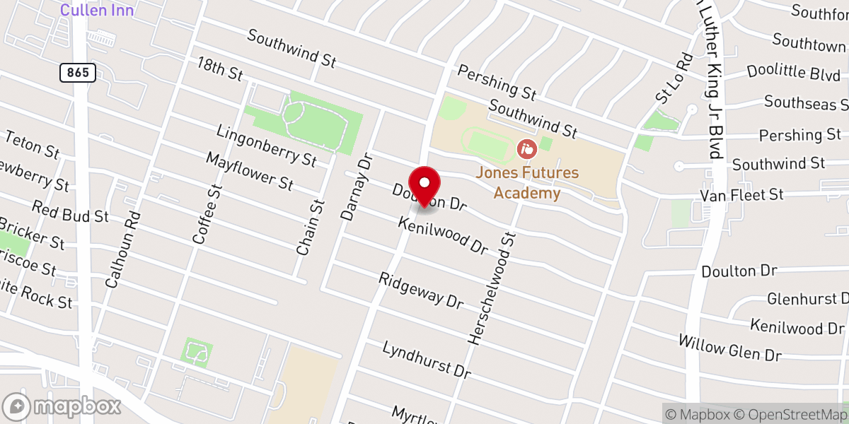 Map showing location of Greater St Matthew Baptist Church