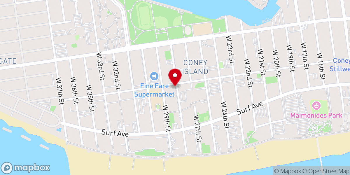 Map showing location of New Hope Family Worship Center
