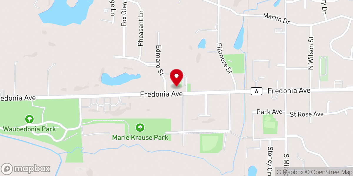 Map showing location of St John Lutheran Church - LCMS