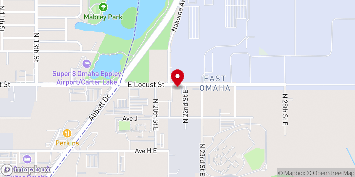 Map showing location of Timberlake Outreach Center