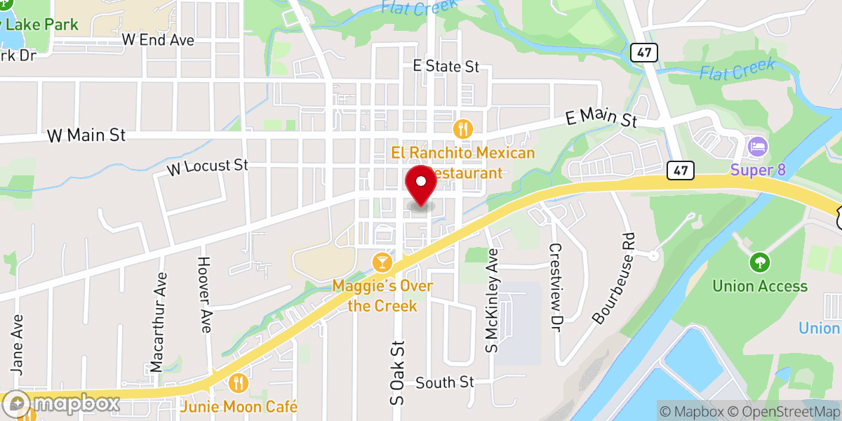 Map showing location of Union Ambulance District