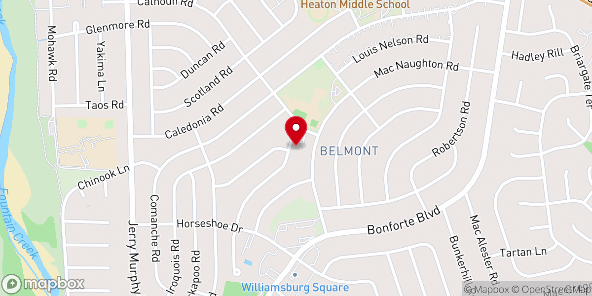 Map showing location of Bethany Lutheran Church