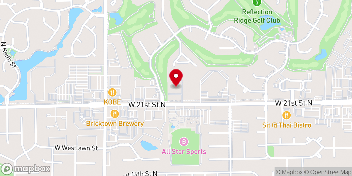 Map showing location of Harvest Community Church
