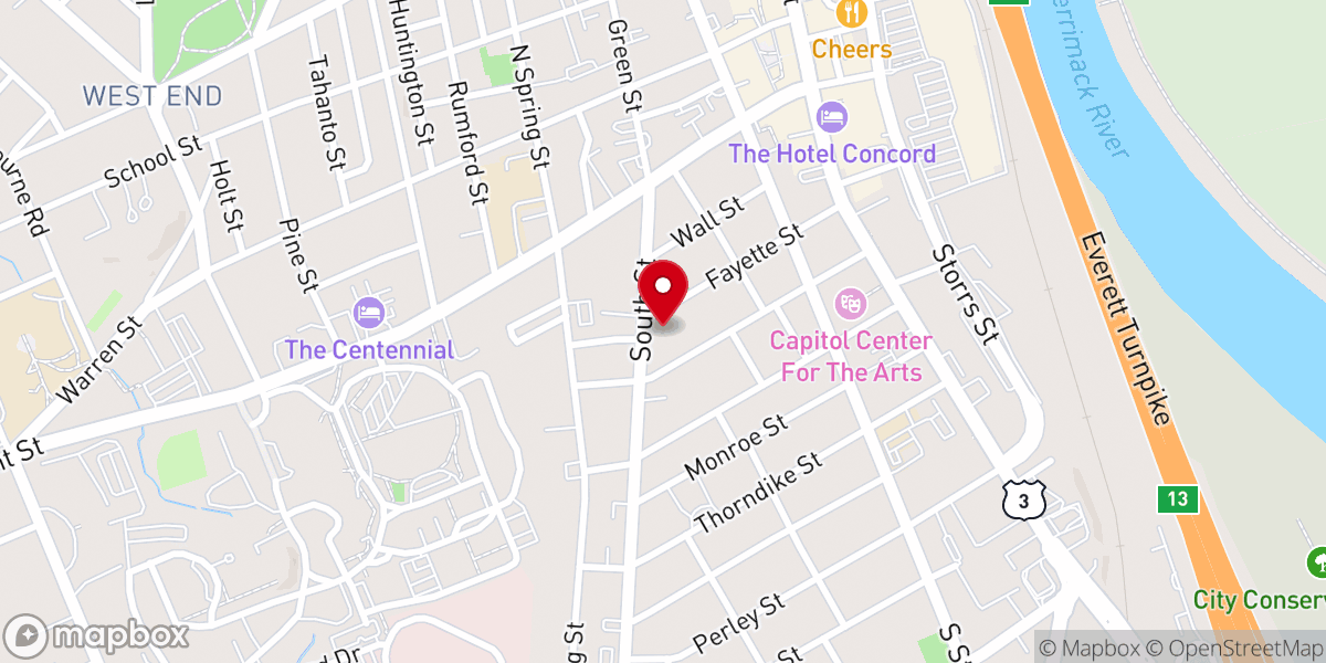 Map showing location of Cornerstone Community Church