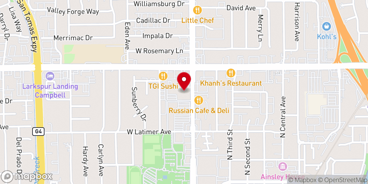 Map showing location of Campbell United Methodist Church