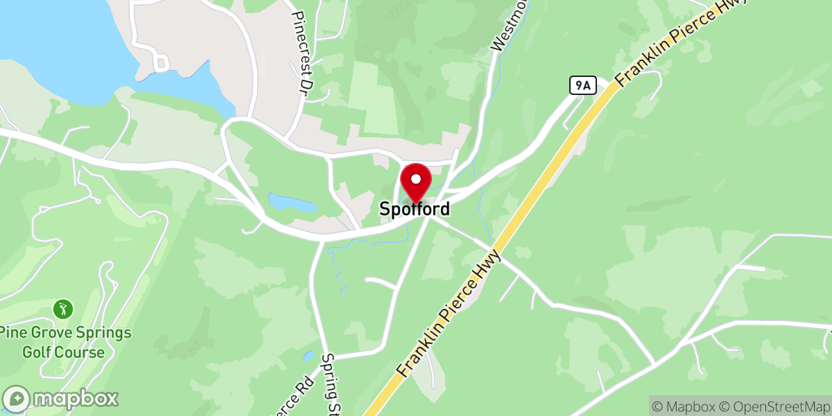 Map showing location of Spofford