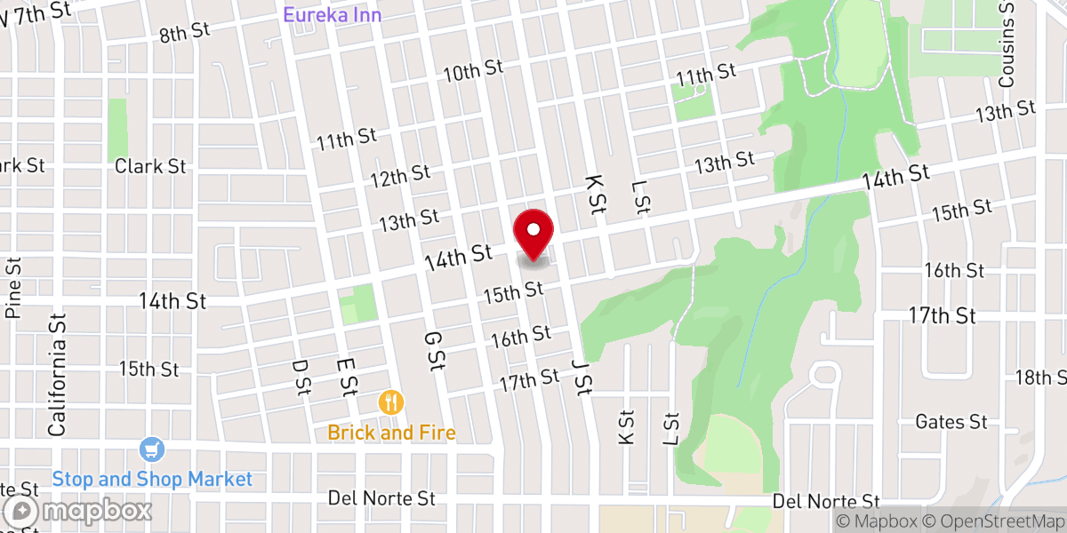 Map showing location of First Presbyterian Church