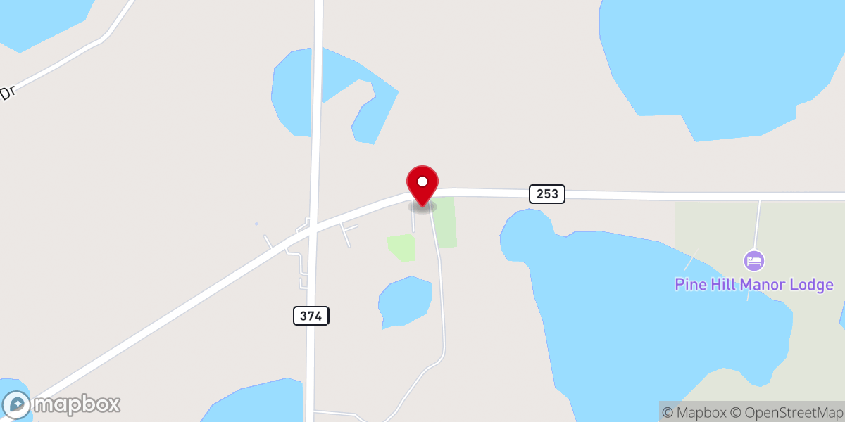 Map showing location of Spring Creek Baptist Church