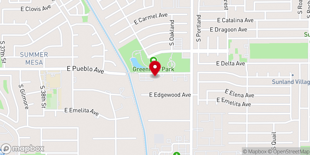 Map showing location of Arizona Revival Hub