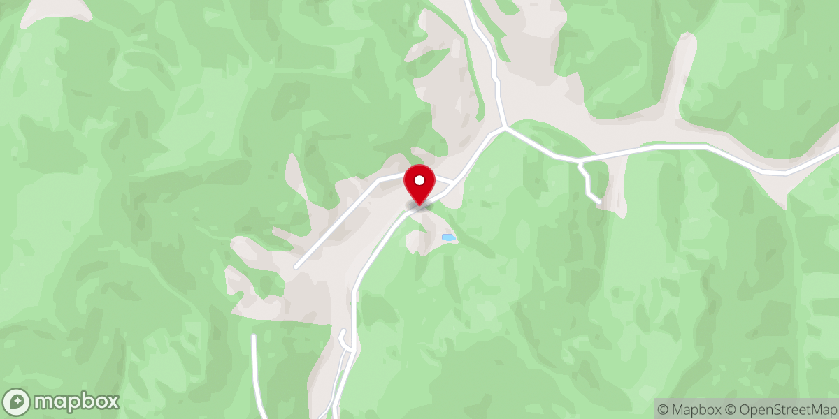 Map showing location of Sand Fork Church