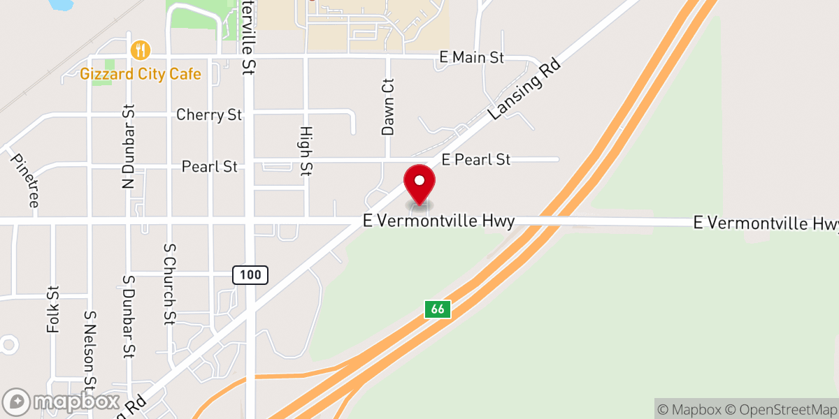 Map showing location of Bright Hope Bible Church