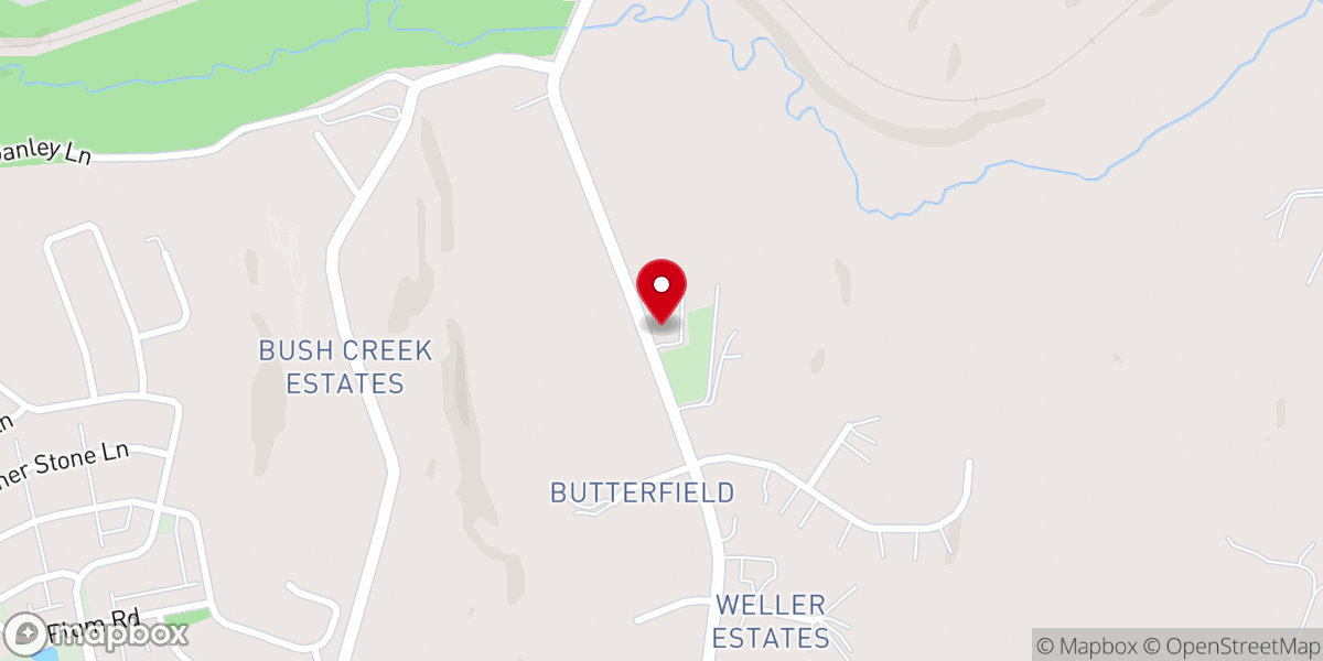 Map showing location of Bush Creek Church-The Brethren