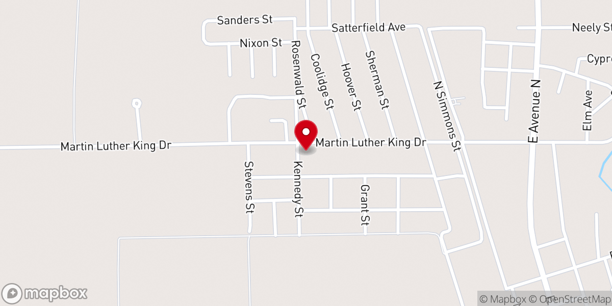 Map showing location of Mount Horeb Church