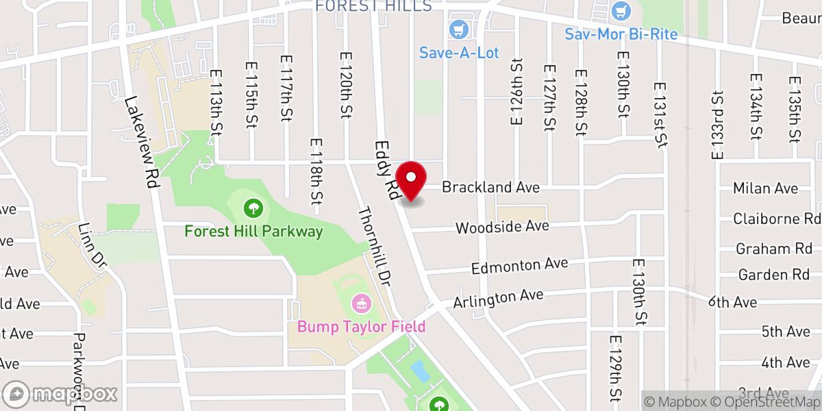 Map showing location of Second Mt Olive Missionary Baptist Church