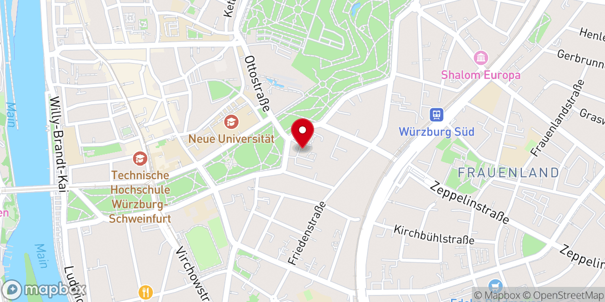 Map showing location of Evang.-Luth. Dekanat Würzburg: Schulbeauftragte