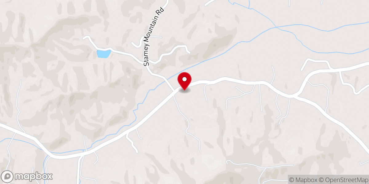 Map showing location of Black Mountain Church
