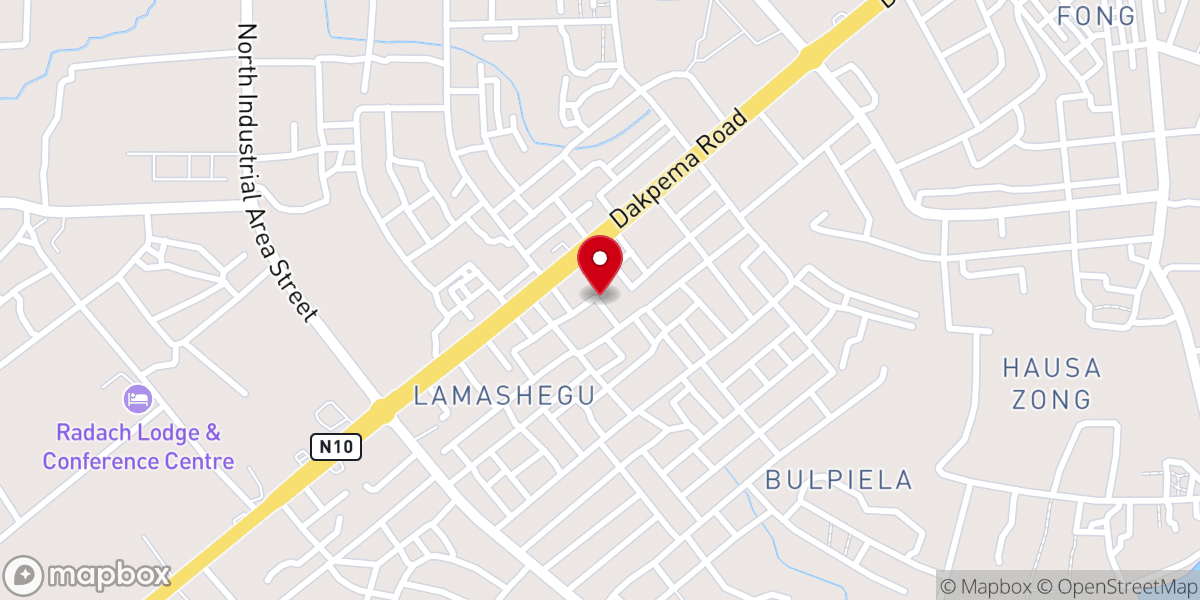 Map showing location of Appiah Yard Adjacent Pentecostal Church