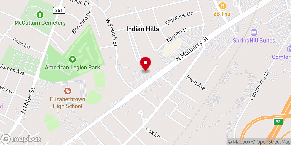 Map showing location of House of Prayer Lutheran Church - NALC