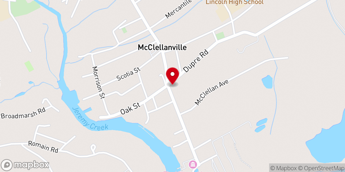 Map showing location of McClellanville United Methodist