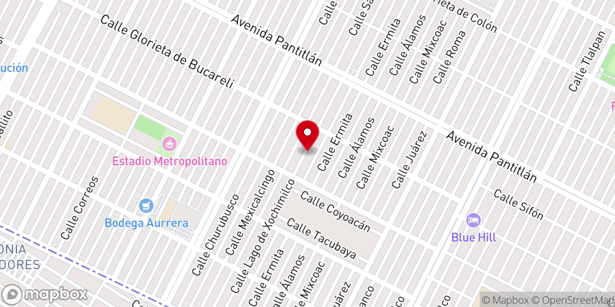 Map showing location of Ministerios Filadelfia