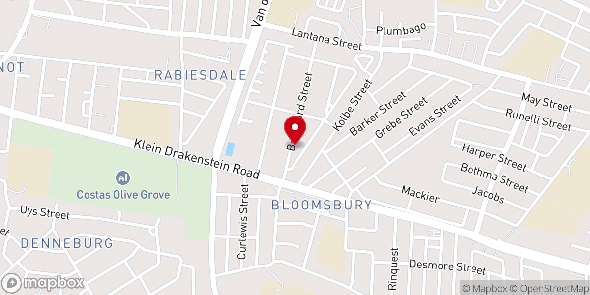 Map showing location of St. Joseph's AME Church