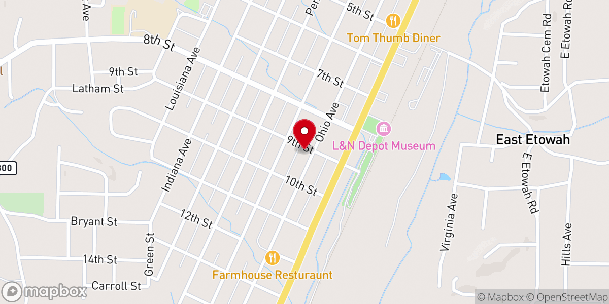 Map showing location of Therapeutic Arts Massage