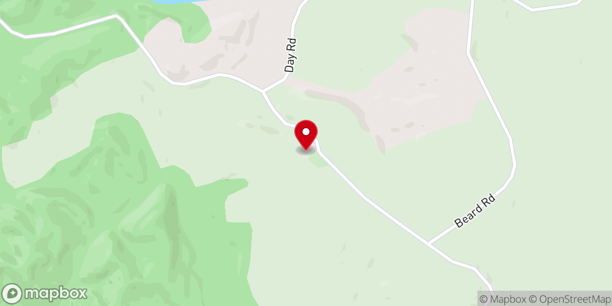 Map showing location of Beaver Creek Baptist Church
