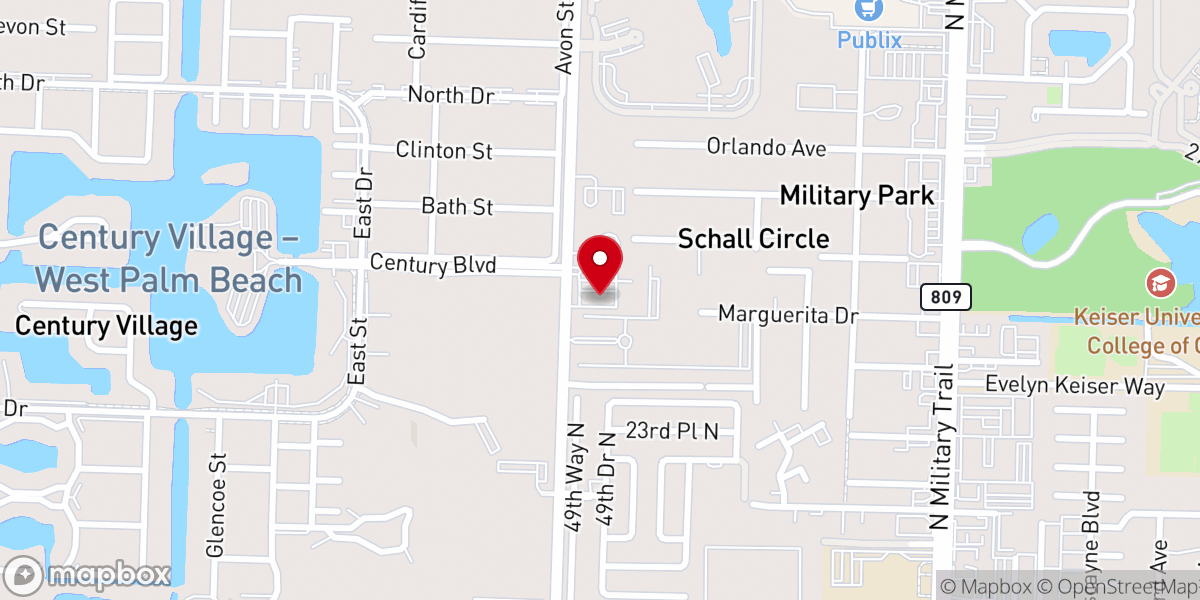 Map showing location of Aitz Chaim of West Palm Beach