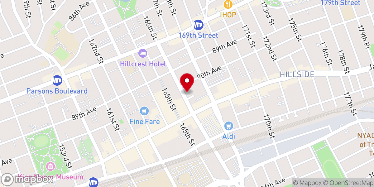 Map showing location of Tabernacle of Prayer for All
