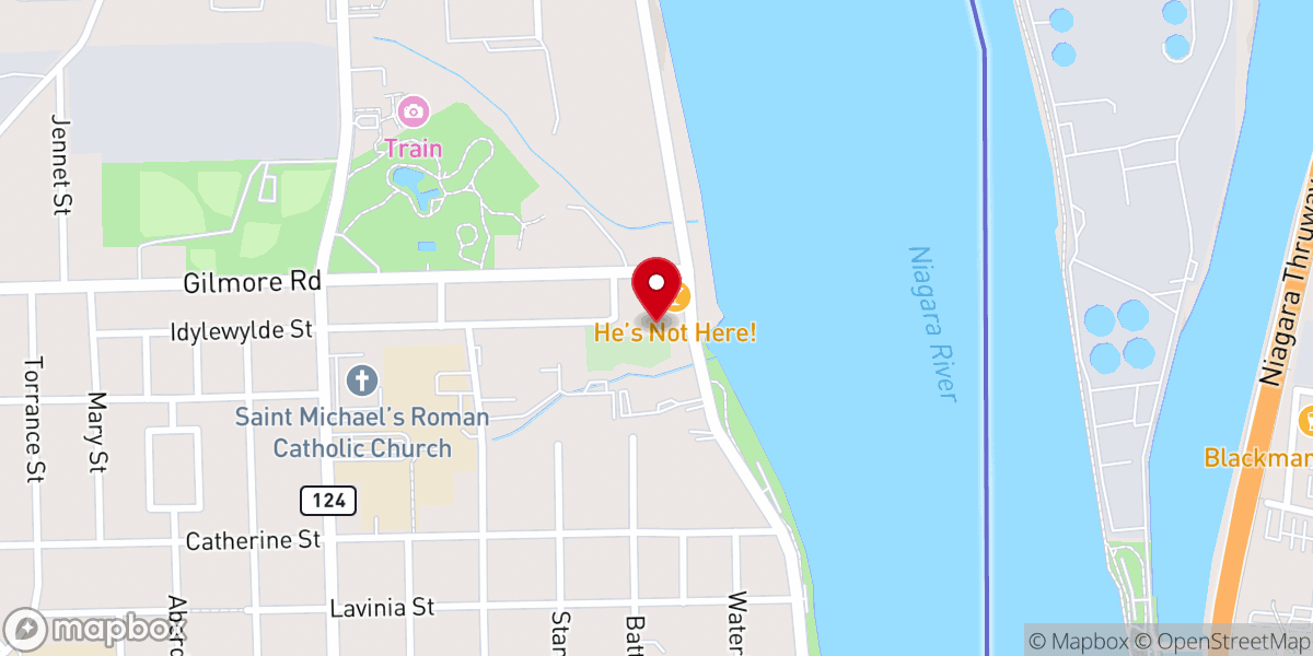 Map showing location of St. Paul's Anglican