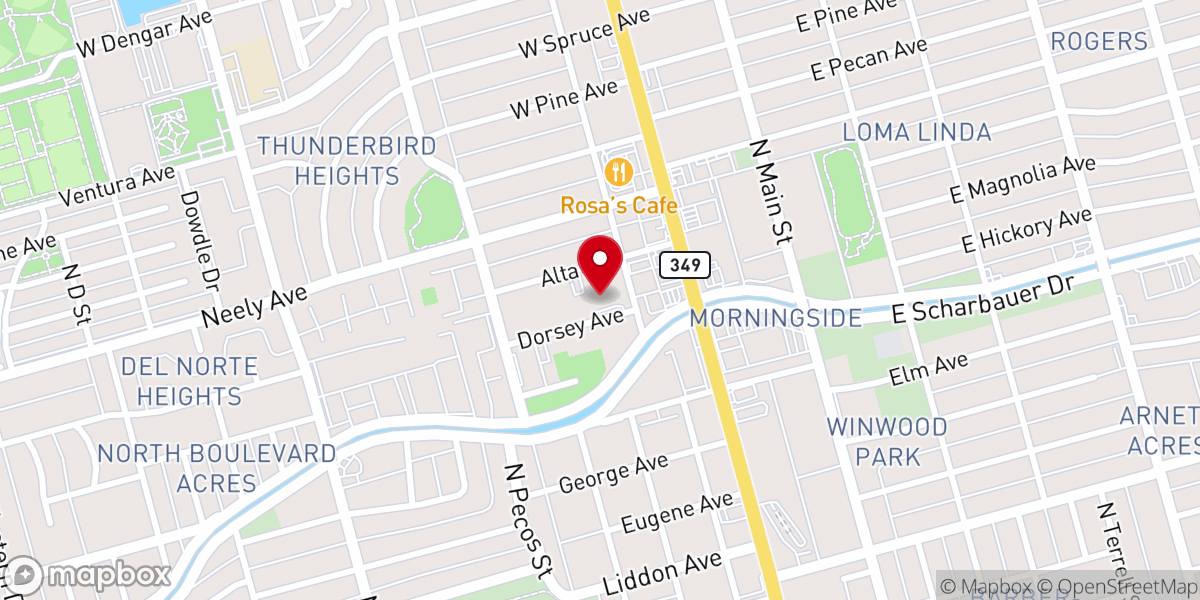 Map showing location of Kelview Heights Baptist Church